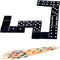 Houten spellendoos 4-in-1 - Denkspel - Schaken Backgammon Mikado Domino - Afmeting kist 17x17x3cm