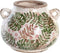 Vaas DKD Home Decor 21 x 20 x 16 cm Bruin Wit Groen Keramiek Tropisch Blad van een plant