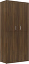 vidaXL - Schoenenkast - 80x39x178 - cm - bewerkt - hout - bruin - eikenkleur