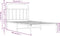 vidaXL - Bedframe - met - hoofdbord - metaal - wit - 100x200 - cm