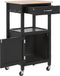 Beliani SIENA - Keukentrolley - Zwart - MDF