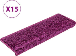 vidaXL - Trapmatten - 15 - st - 65x21x4 - cm - paars