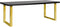 Richmond Dining table Nalo 235 with gold u-leg (Black)