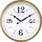 Landelijke wandklok - 39cm - Stille klok - Wit/ Goud- NeXtime Classic