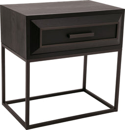 PTMD Kast Lixly Zwart Wood Iron Frame Bedside
