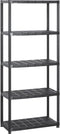 vidaXL - Opbergrek - 5-laags - 142x38x170 - cm - kunststof - zwart