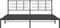vidaXL - Bedframe - met - hoofdbord - metaal - zwart - 200x200 - cm
