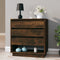 vidaXL - Dressoir - 70x41x75 - cm - bewerkt - hout - gerookt - eikenkleurig