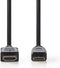 High Speed HDMI-Kabel met Ethernet - HDMI Connector - HDMI Mini-Connector - 4K@30Hz - 10.2 Gbps - 5.00 m - Rond - PVC - Zwart - Envelop