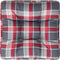 vidaXL - Palletkussen - 50x50x12 - cm - stof - ruitpatroon - rood