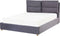 BATILLY - Tweepersoonsbed - Grijs - 140 x 200 cm - Fluweel