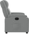 Fauteuil verstelbaar stof lichtgrijs
