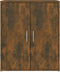 vidaXL - Schoenenkast - 60x35x70 - cm - bewerkt - hout - gerookt - eikenkleurig