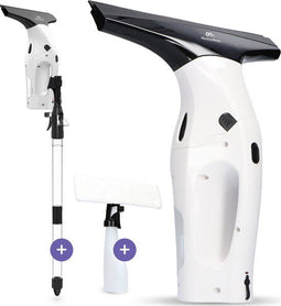 Motionflow Vacuüm - Raamwisser - Oplaadbaar met verlengstuk 61cm - Wit / Zwart
