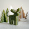 Home Society - rendier kaarsjes- Doos 12 stuks - Groen - 10 cm hoog