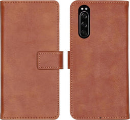 iMoshion Hoesje Geschikt voor Sony Xperia 5 Hoesje Met Pasjeshouder - iMoshion Luxe Bookcase - Bruin