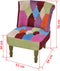 vidaXL Franse stoel met patchwork ontwerp stof