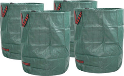 vidaXL - Tuinafvalzakken - met - Handvatten - - - Set - van - 4 - - - Vouwbaar - - - Rond - - - Groen - - - 300 - L