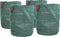 vidaXL - Tuinafvalzakken - met - Handvatten - - - Set - van - 4 - - - Vouwbaar - - - Rond - - - Groen - - - 300 - L