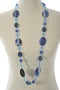 Ketting | imitatiebont | blauw | 18x11x (h)8 cm