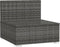 vidaXL - Bank - 4-zits - met - kussens - poly - rattan - grijs