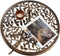 tectake® Lyon - 3-delige Bistroset - Vintage Design - Aluminium - Bronskleurig