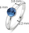 TI SENTO Ring 12111DB - Zilveren dames ring - Gerhodineerd - Blauw
