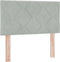 vidaXL - Hoofdbord - Diamant - Blokken - Ontwerp - Lichtgrijs - 80 - cm - Velvet