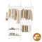 SoBuy FRG34-II-W - Telescoop Kledingrek - Verstelbaar B(147–195) x H(200–295) cm - Wit