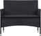 vidaXL - 4-delige - Loungeset - met - kussens - poly - rattan - zwart