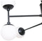 Plafondlamp DKD Home Decor Kristal Zwart (76.2 x 76.2 x 40.64 cm)