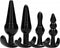 No. 80 - 4-Piece Butt Plug Set - Black