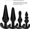 No. 80 - 4-Piece Butt Plug Set - Black