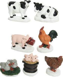 NO DISPONIBLE 72418 Blister mit 7 tierischen Figuren aus Polyresingranja, bunt