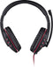 No Fear Gaming Headset - 1.5 M Kabel - 40 MM Drivers - Opvouwbare Microfoon - Over-Ear Ontwerp - Stevig en Comfortabel - Zwart/Rood