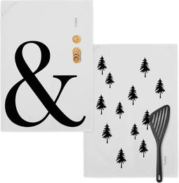 Set van 2 theedoeken Ampersand | Blanc