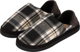 Pantoffels Heren - Sloffen Heren - Geruit Grijs - 45-46 - Spaanse Sloffen - Slippers Heren -