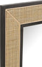 J-Line spiegel Molly - hout/rotan - zwart - small - 80.5 x 80.5 cm
