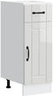 vidaXL - Keuken - onderkast - Lucca - bewerkt - hout - hoogglans - wit