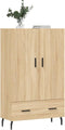 vidaXL - Hoge - kast - 69,5x31x115 - cm - bewerkt - hout - sonoma - eikenkleurig