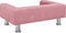 vidaXL Kinderbank 70x45x26,5 cm fluweel roze