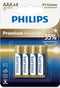 Philips LR03M4B/10 - AA Alkaline Batterijen - Lange levensduur - 4 stuks