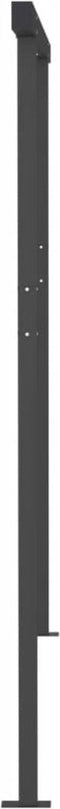 vidaXL - Luifel - automatisch - uittrekbaar - met - palen - 4,5x3 - m - geel - en - wit