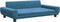 vidaXL Kinderbank 100x54x33 cm fluweel blauw