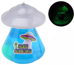 Ufo slijm - 6x met licht en glow in the dark (6 stuks)