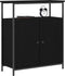 vidaXL - Dressoir - Zwart - Eiken - 70x30x80 - cm - Geengineerd - Hout