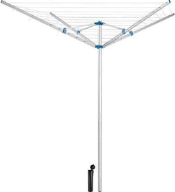 TecTake Droogmolen - 150 x 150 x 196 cm - 4 draagarmen - 10 lijnen per zijde - Weerbestendig