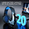 PHOINIKAS G9000 BT - Bluetooth Gaming Headset met Microfoon - 50 mm Drivers - Zwart Blauw