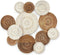 Wanddecoratie Wit Bruin Mangohout Mandala 76 x 70 x 5 cm