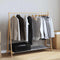 vidaXL - Kledingrek - met - schappen - 106x34x102 - cm - bamboe